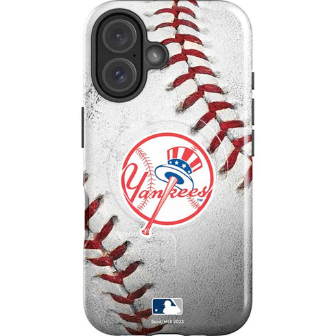 MLB New York Yankees Game Ball iPhone 16 Plus Magsafe Impact Case